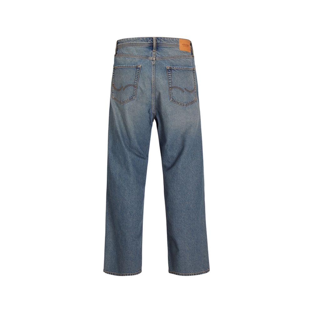 Blue Cotton Relaxed Fit Jeans - ventzia