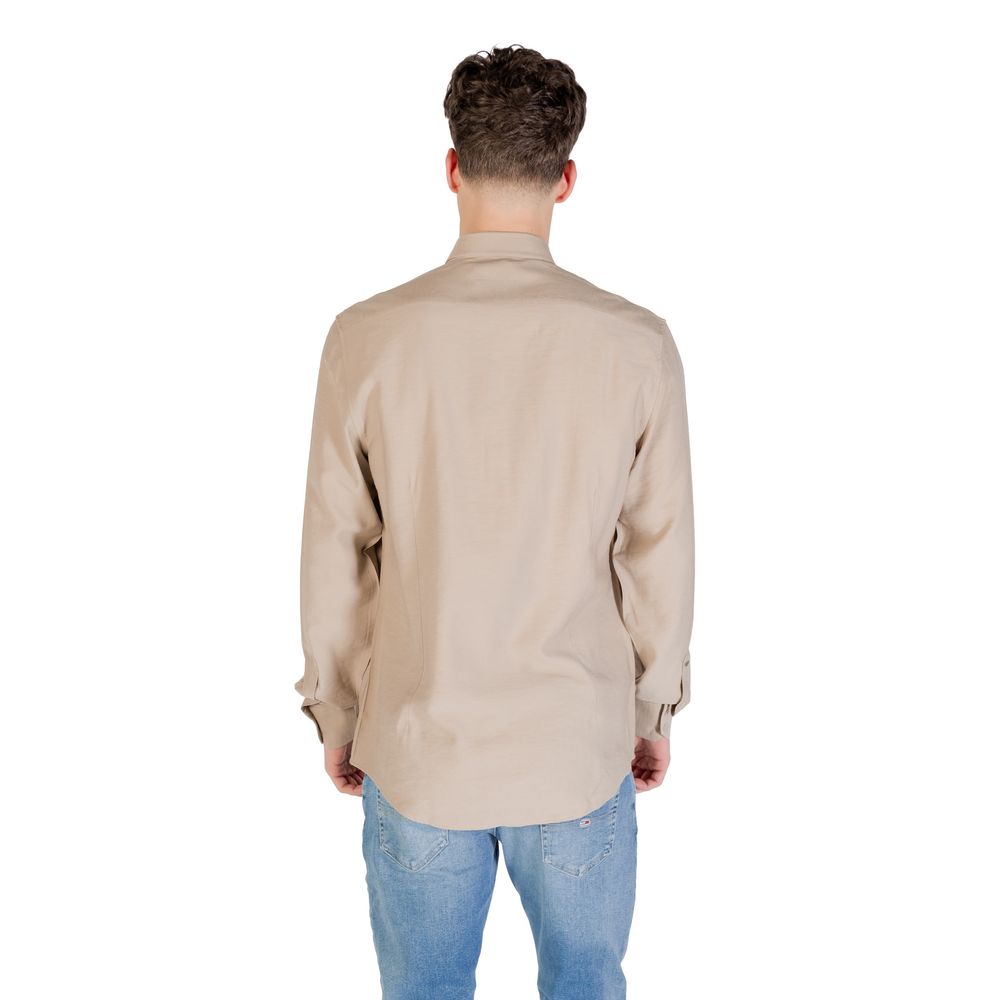 Beige Viscose Shirt - ventzia