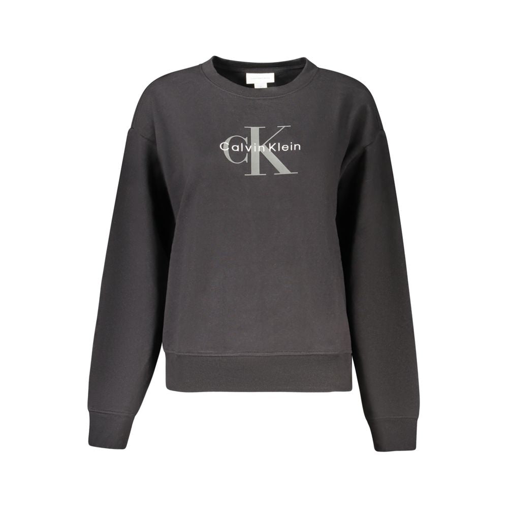 Black Cotton Women's Sweatshirt - ventzia