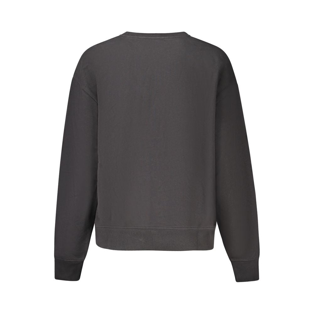 Black Cotton Women's Sweatshirt - ventzia