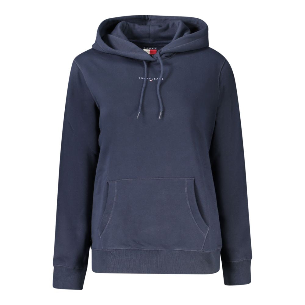 Blue Cotton Women's Hoodie - ventzia