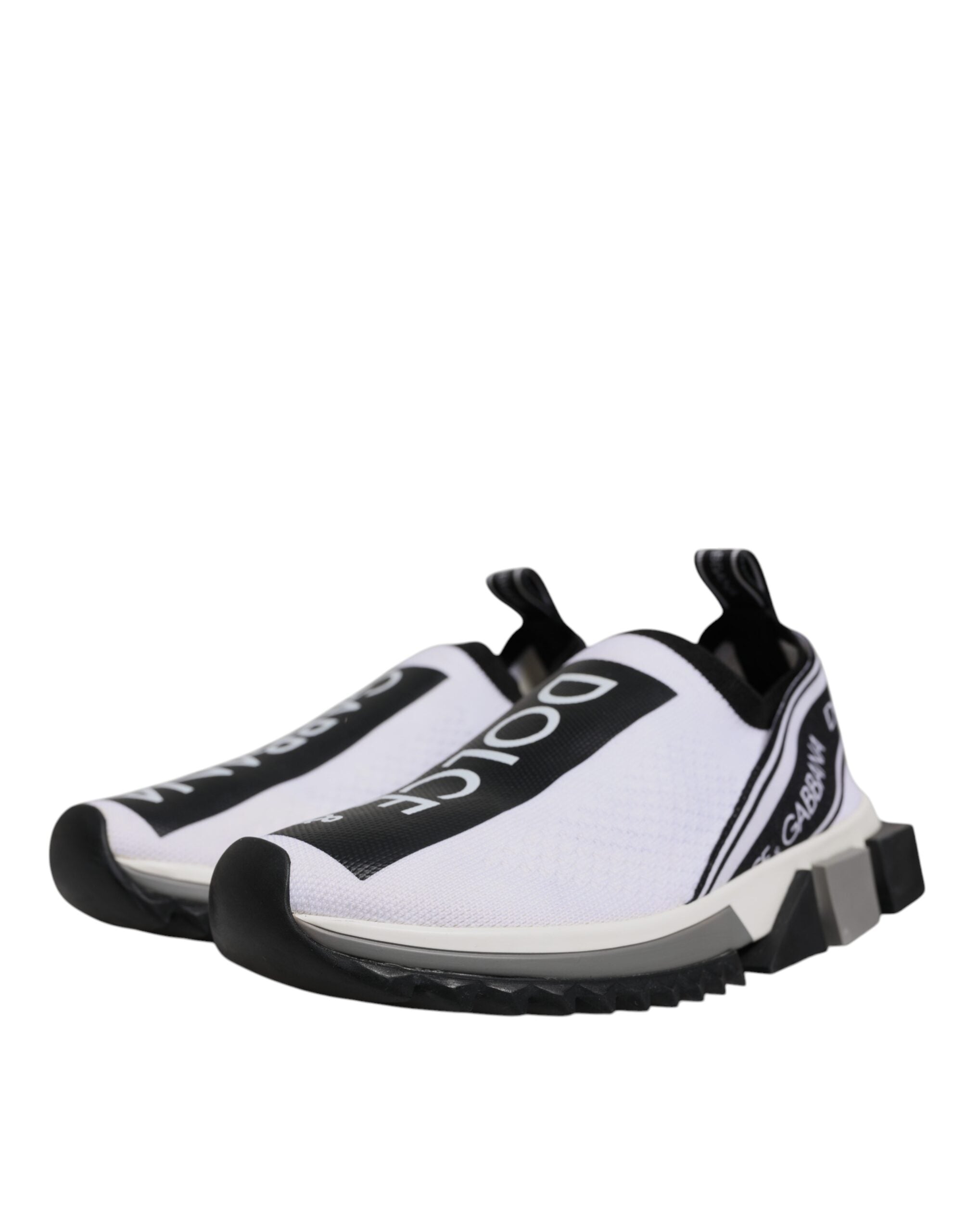 Black White Slip On Sorrento Sneakers Shoes - ventzia