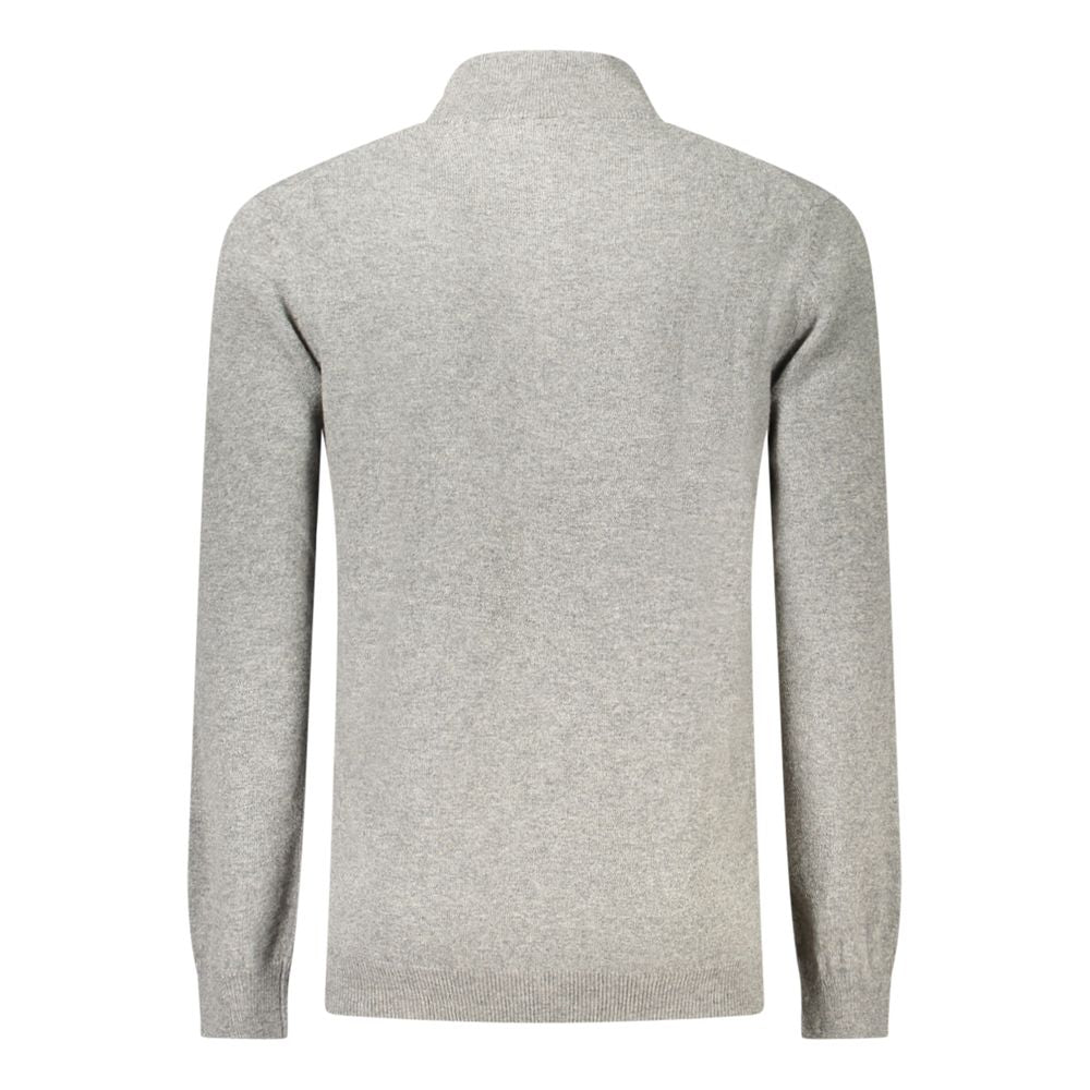Grey Wool Men Sweater - ventzia