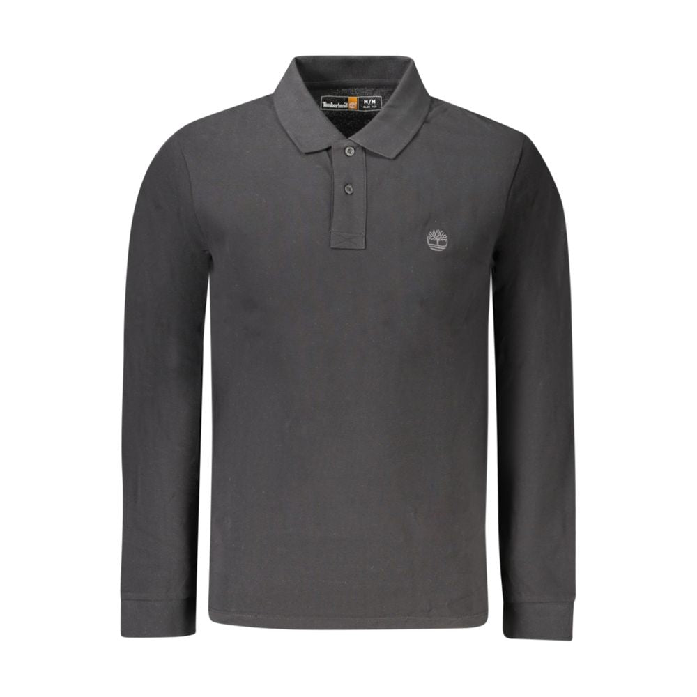 Black Cotton Men's Polo Shirt - ventzia