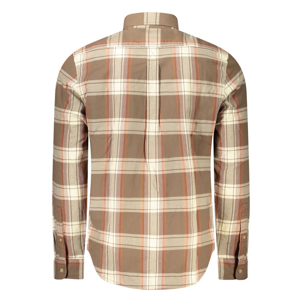 Brown Cotton Men Shirt - ventzia