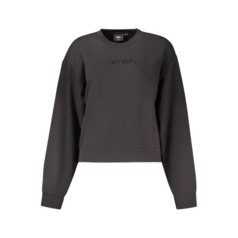 Black Cotton Women's Sweatshirt - ventzia