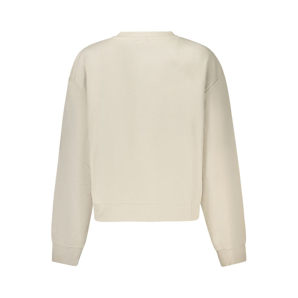 Beige Cotton Women Sweatshirt - ventzia