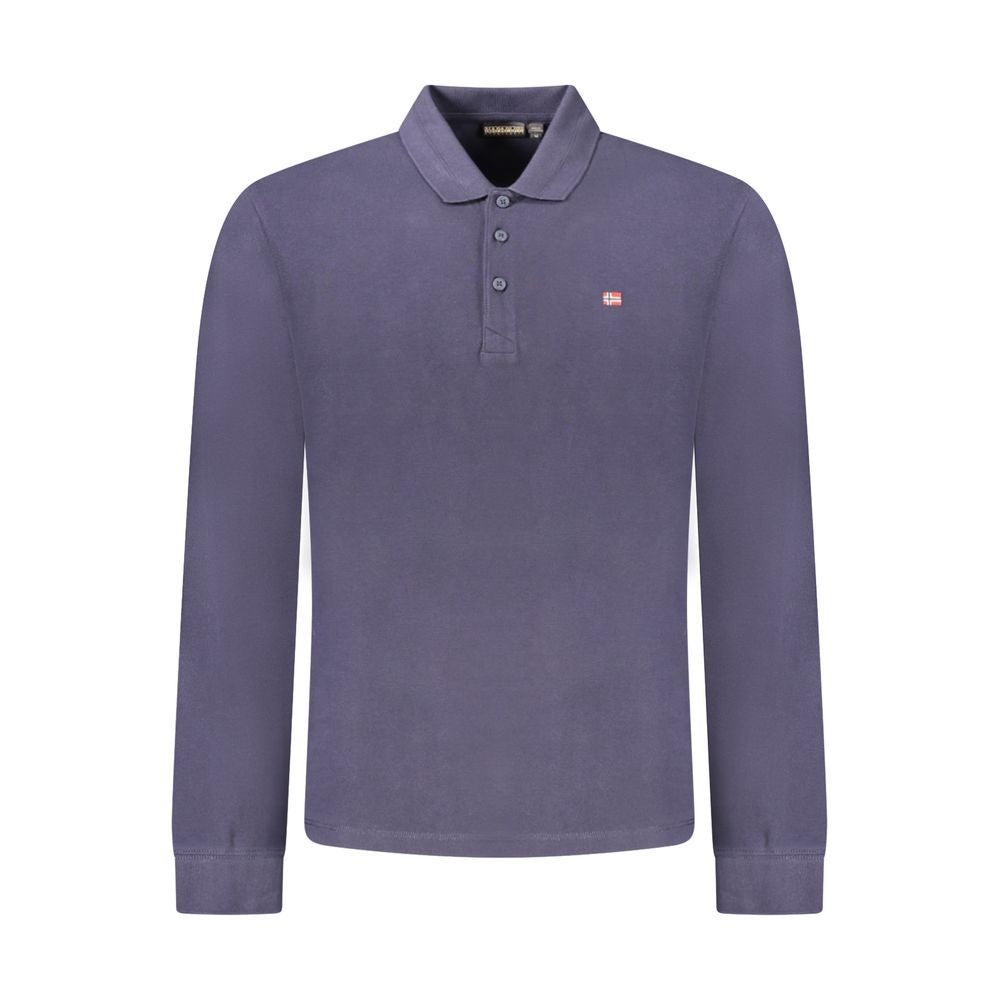 Blue Cotton Polo Shirt