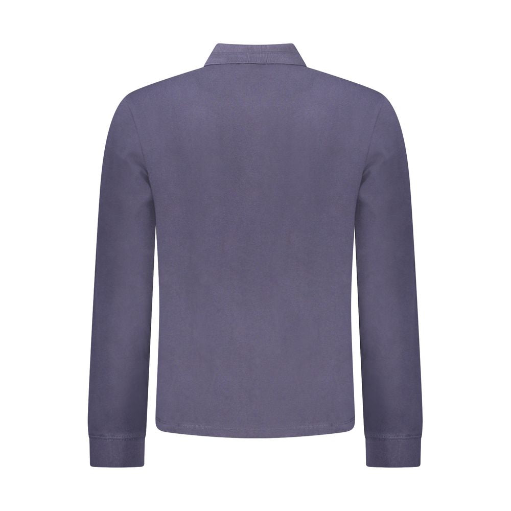 Blue Cotton Men Polo Shirt - ventzia