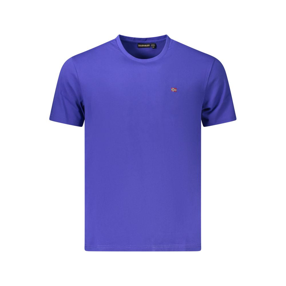 Blue Cotton Men's T-Shirt - ventzia
