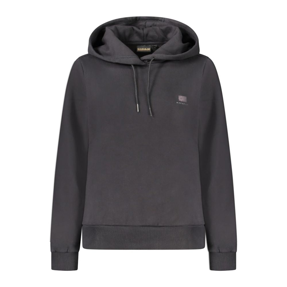 Black Cotton Women's Hoodie - ventzia