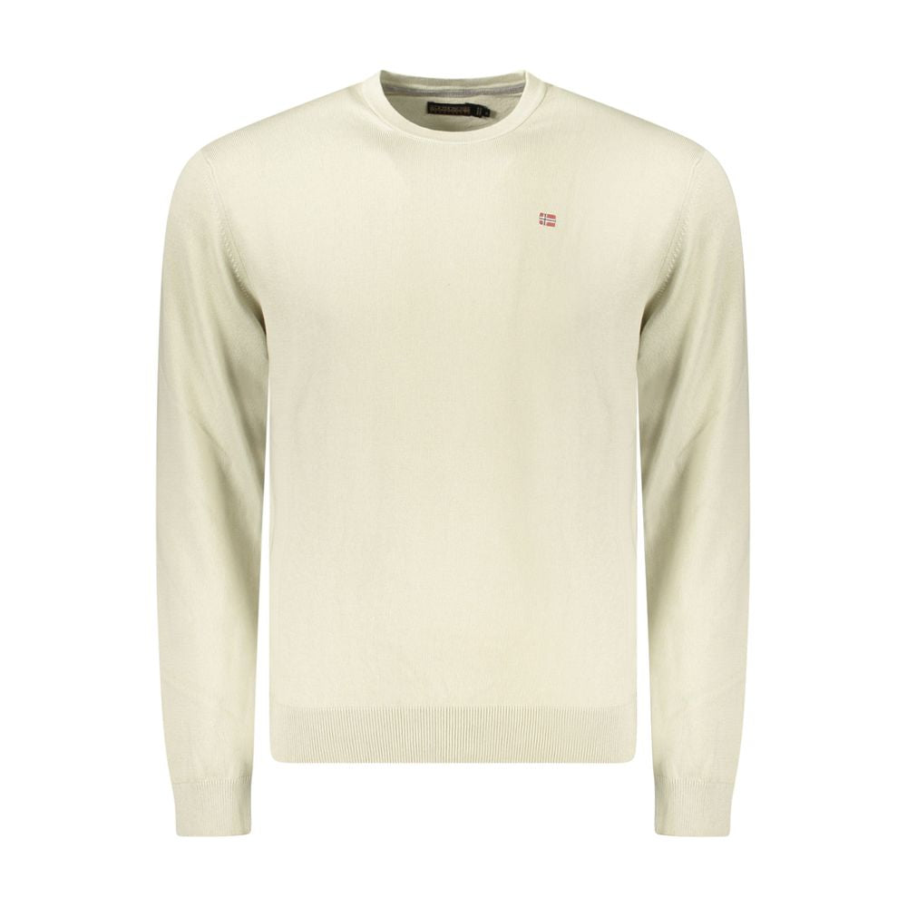 Beige Cotton Men Sweater - ventzia