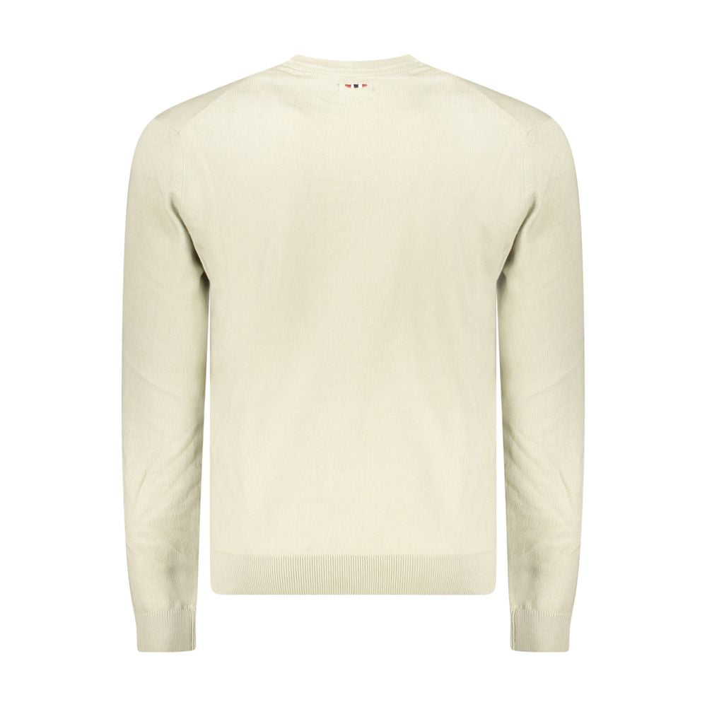 Beige Cotton Men Sweater - ventzia