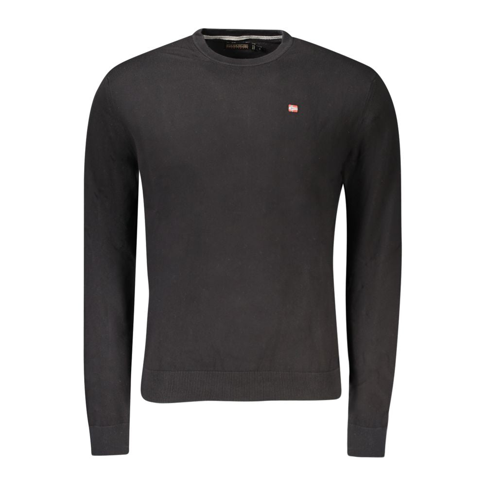 Black Cotton Men Sweater - ventzia
