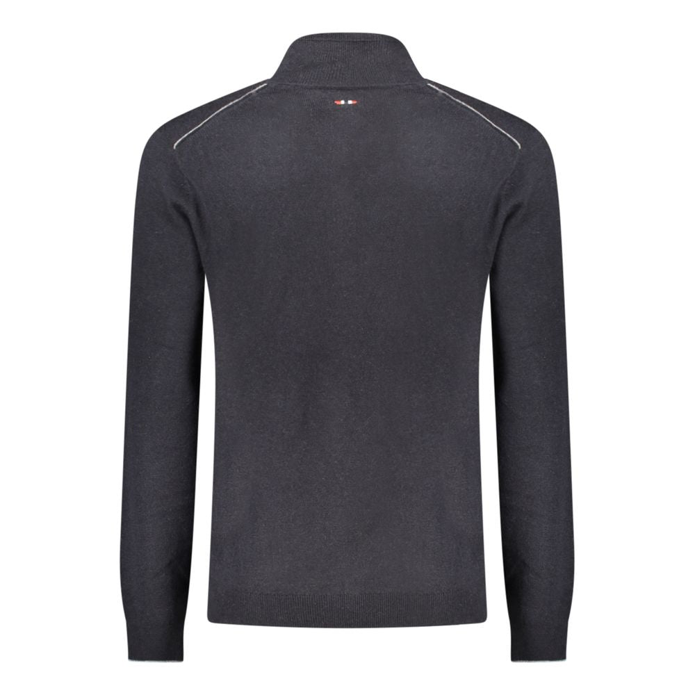 Black Wool Mens Sweater - ventzia