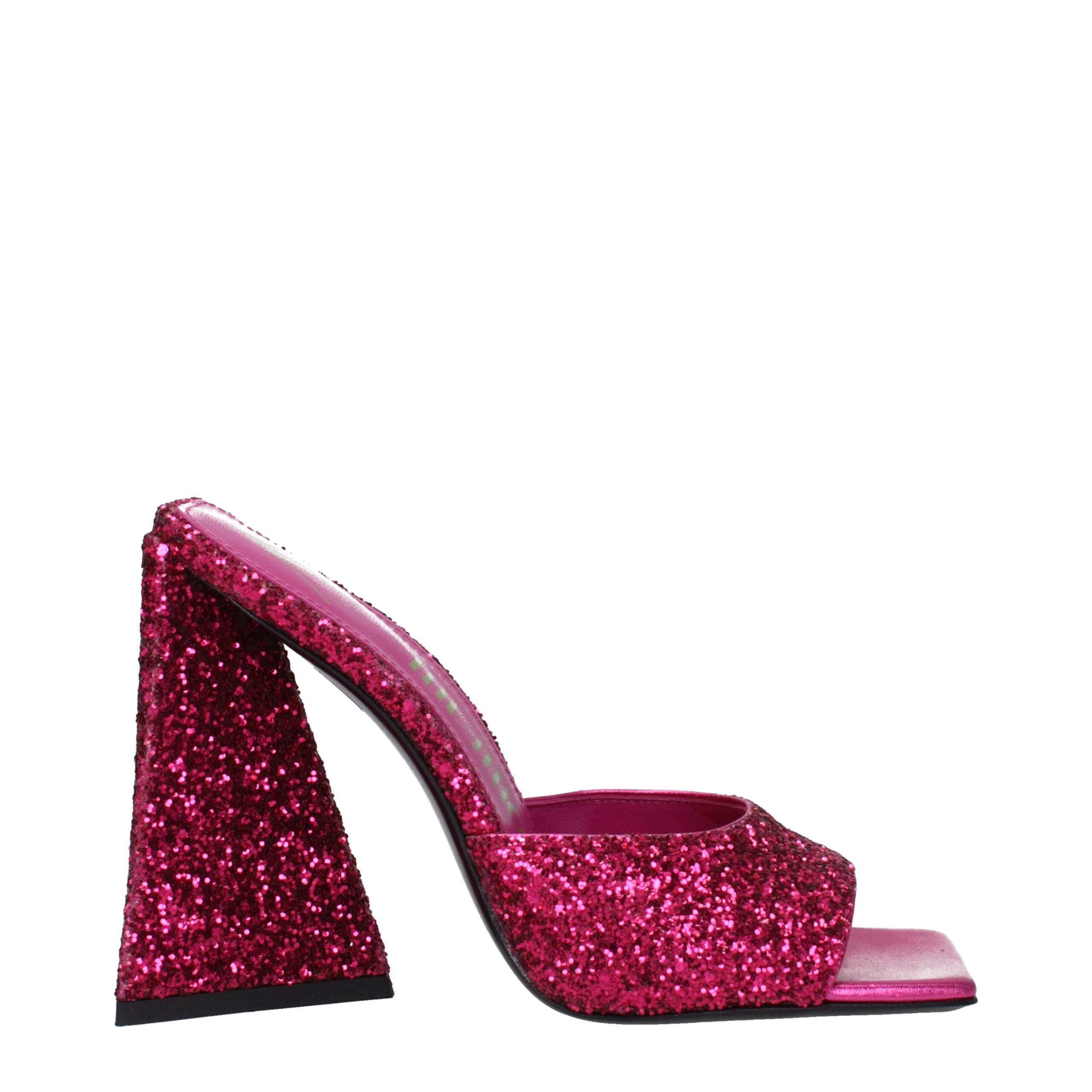 Pink Plastic Platform Sandals - ventzia