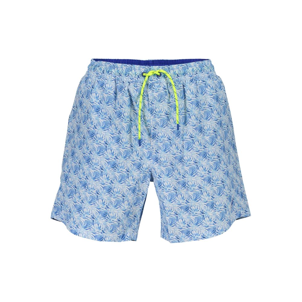 Azzurro Polyester Men's Swim Trunk - ventzia