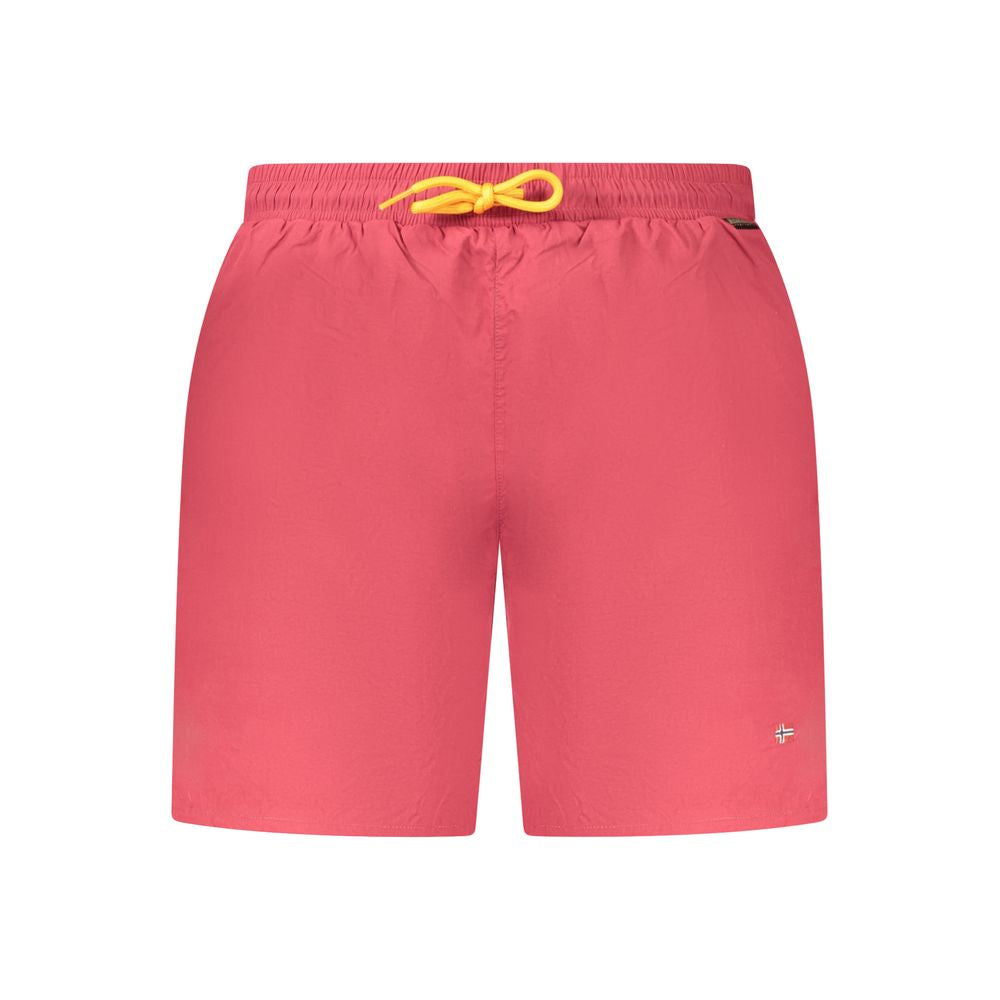 Rosso Poliammide Men's Swim Boxer - ventzia