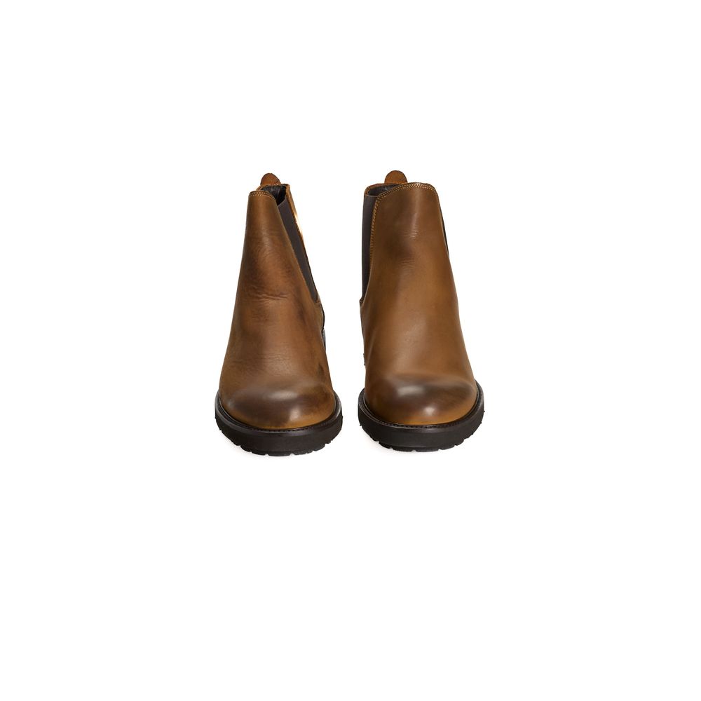 Brown Calfskin Men Boot - ventzia