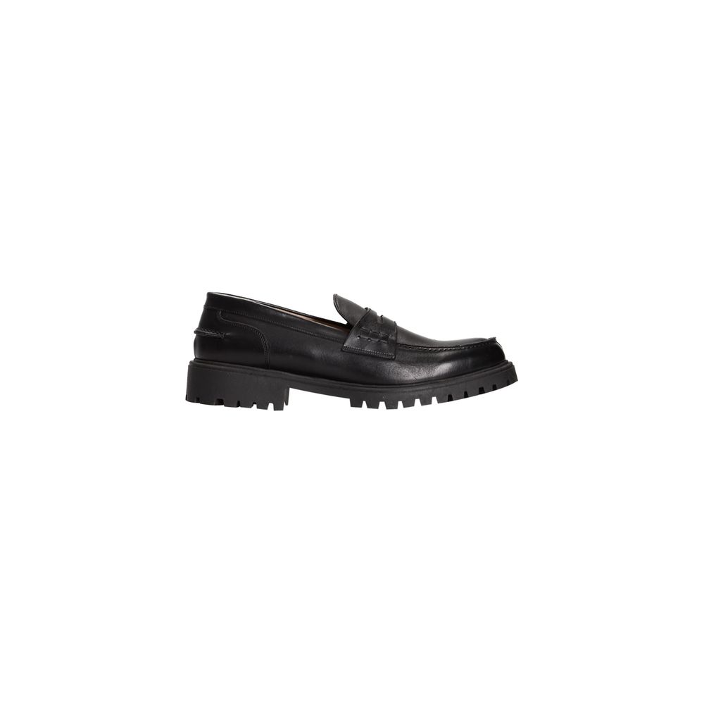 Black Calfskin Men Loafer - ventzia