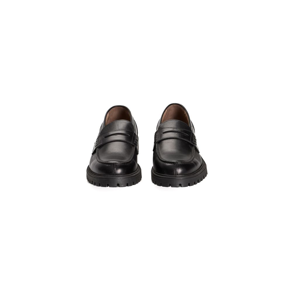 Black Calfskin Men Loafer - ventzia