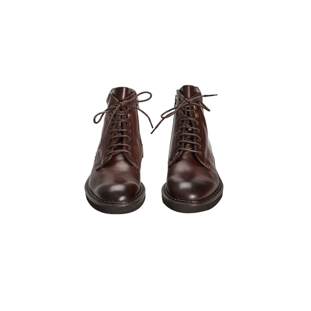 Brown Calfskin Men Boot - ventzia