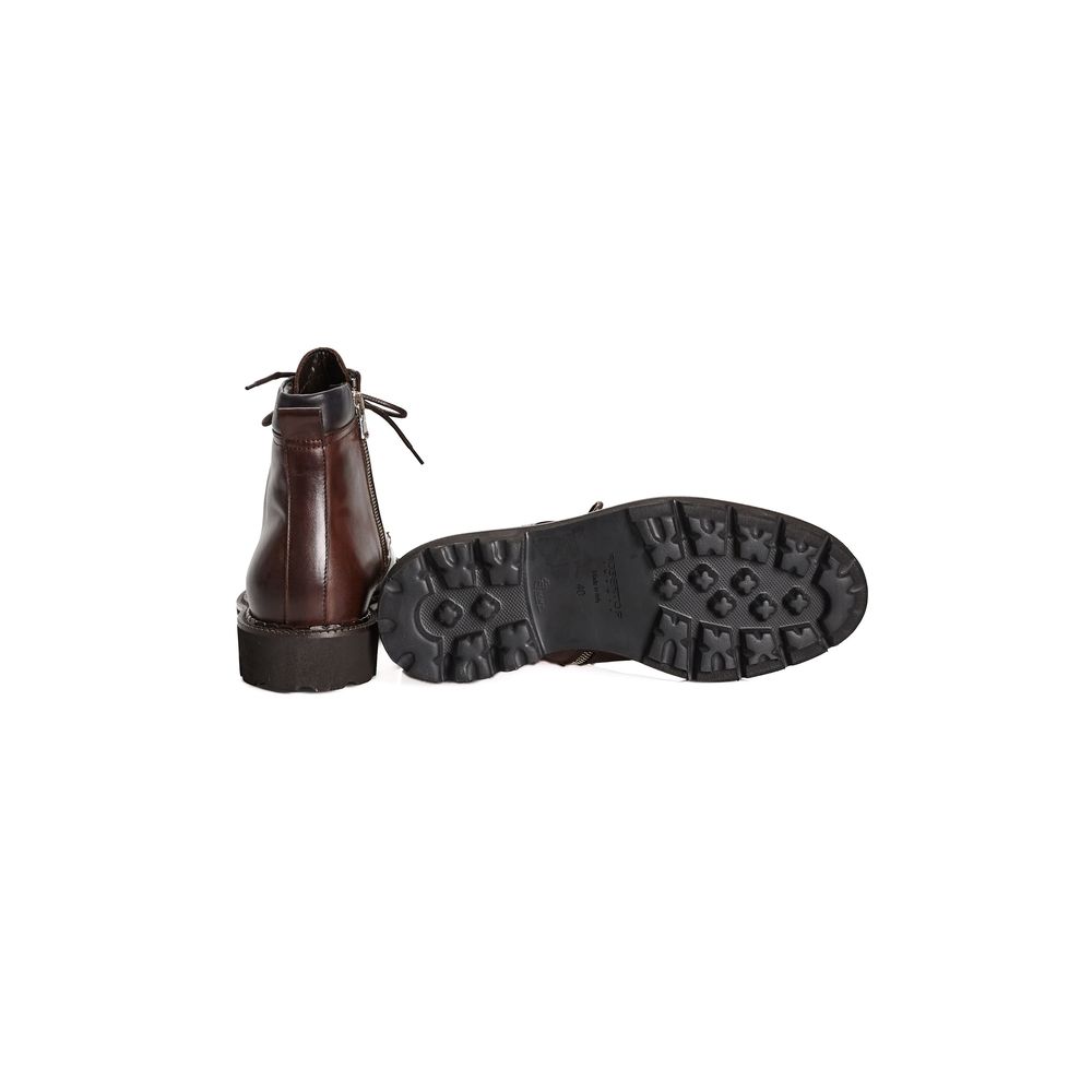 Brown Calfskin Men Boot - ventzia