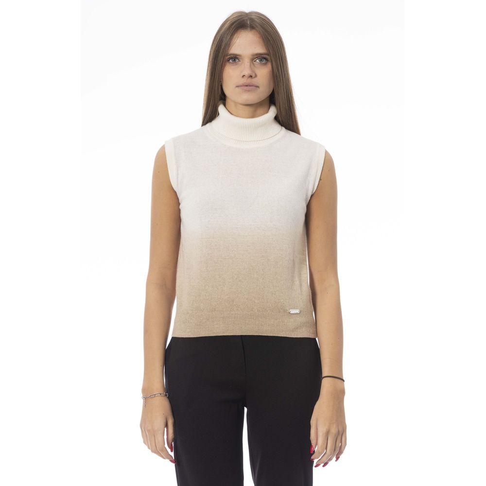 White Wool Women Sweater - ventzia