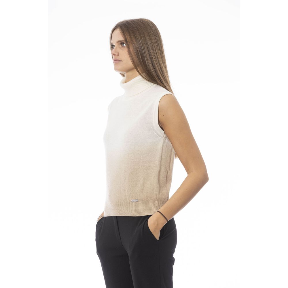 White Wool Women Sweater - ventzia
