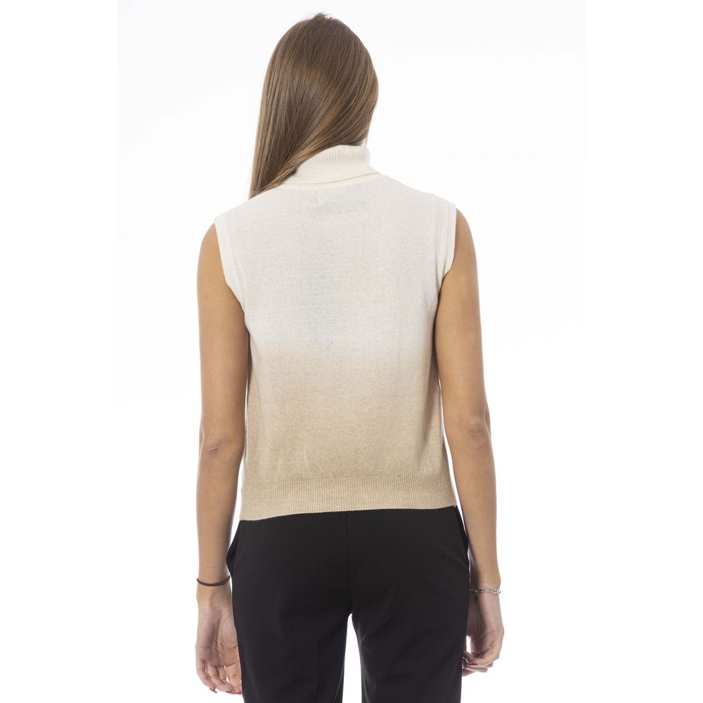 White Wool Women Sweater - ventzia