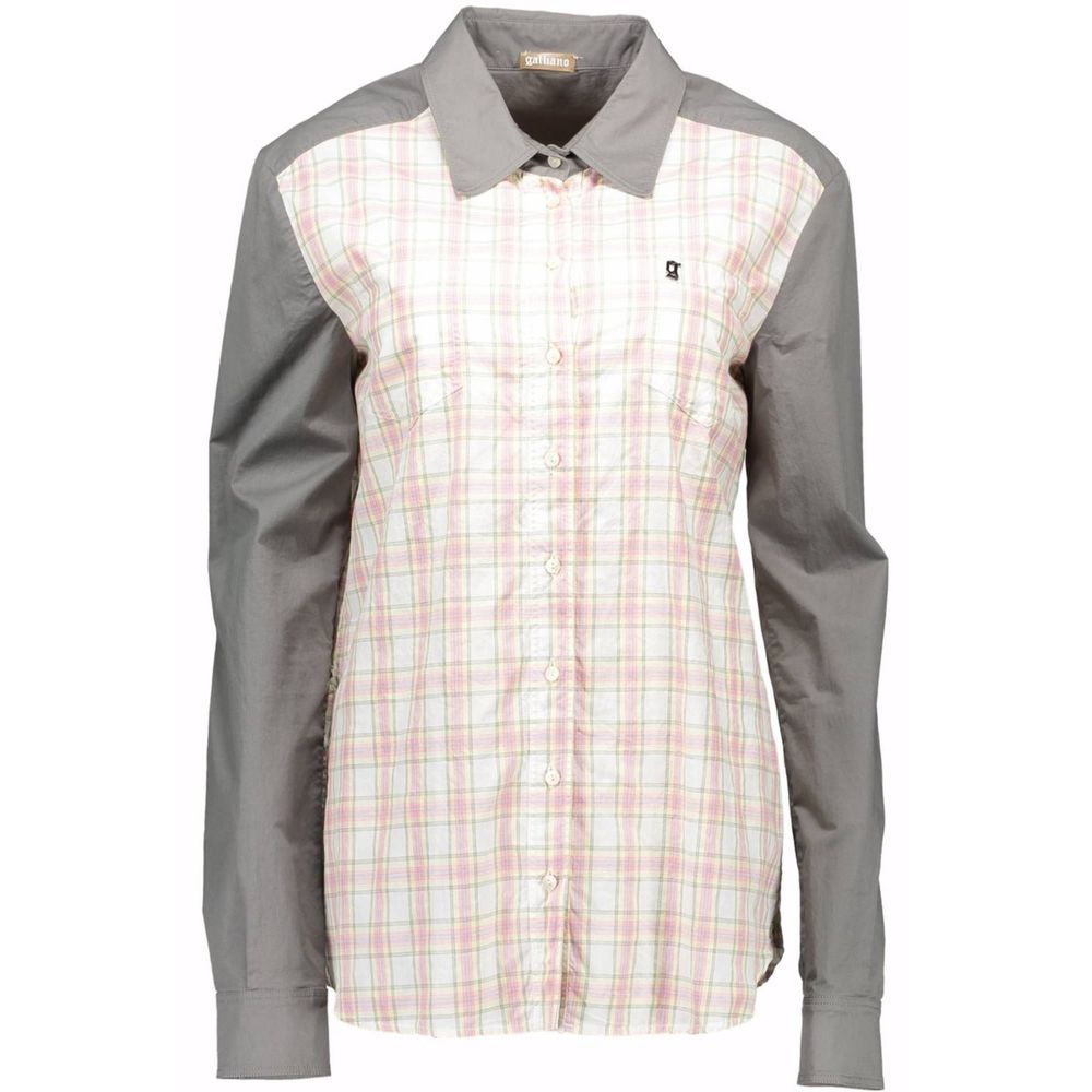 Grigio Cotton Women's Shirt - ventzia