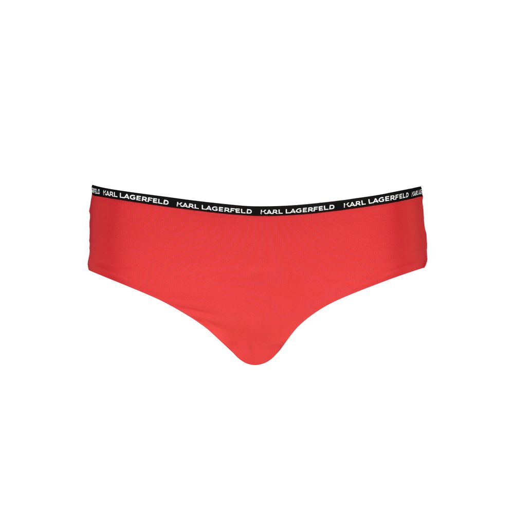 Rosso Poliammide Womens Swim Briefs - ventzia
