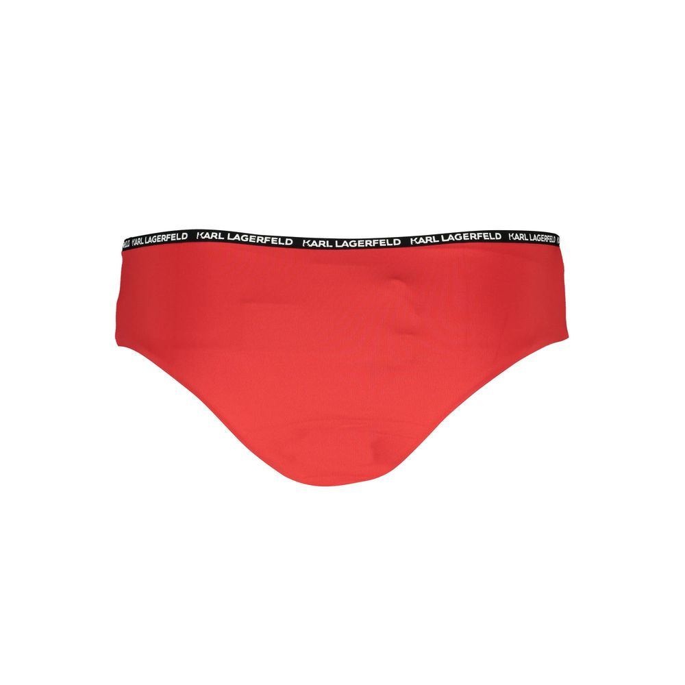 Rosso Poliammide Womens Swim Briefs - ventzia