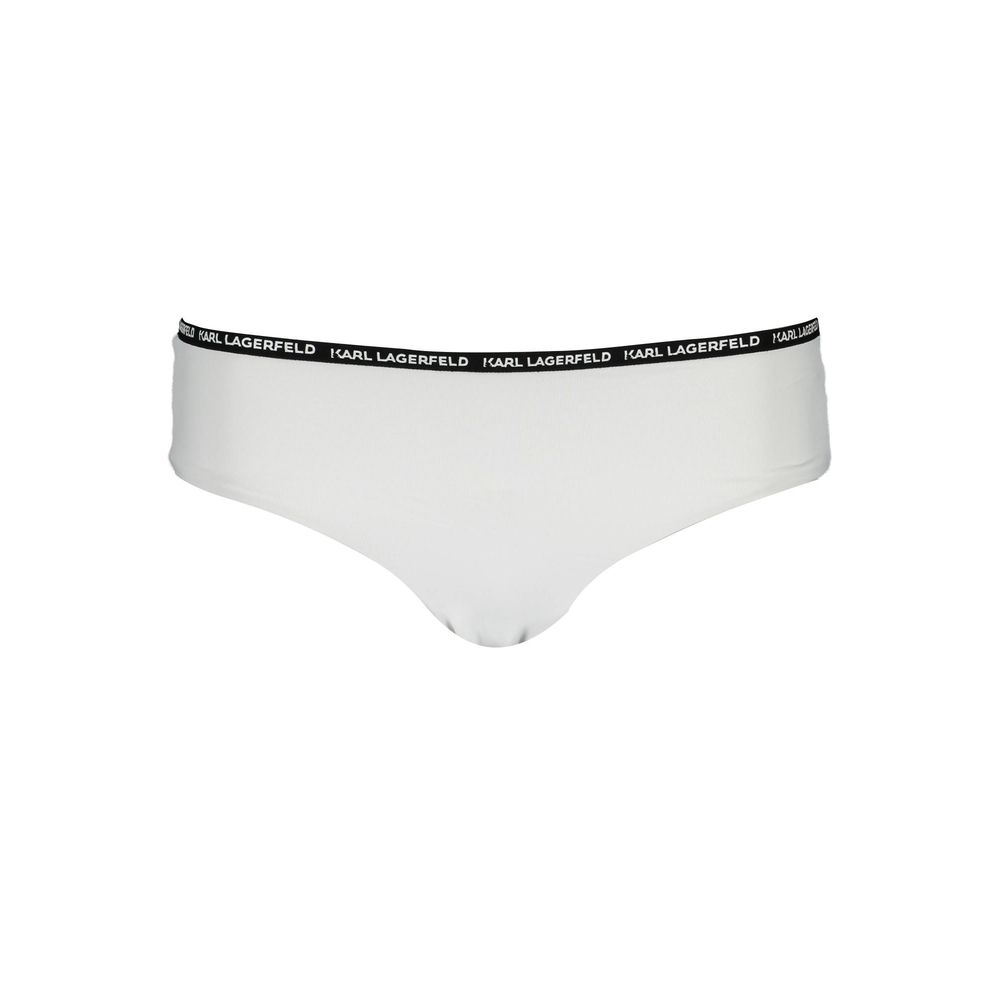 White Polyamide Women's Swim Brief - ventzia