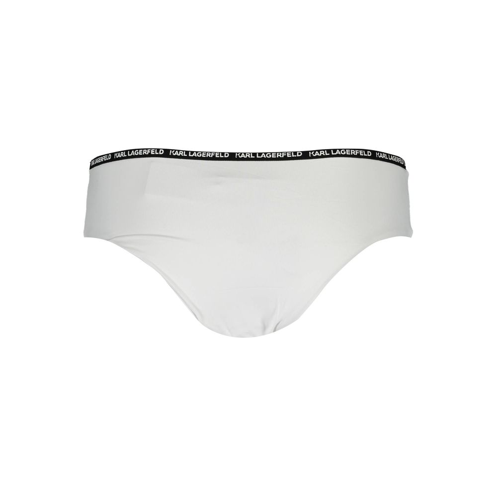 White Polyamide Women's Swim Brief - ventzia