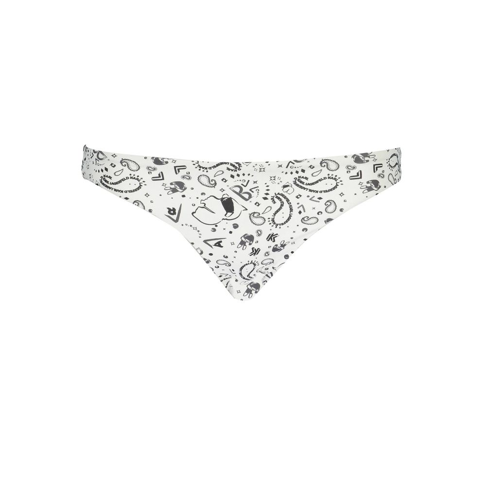 White Polyamide Women Swim Brief - ventzia