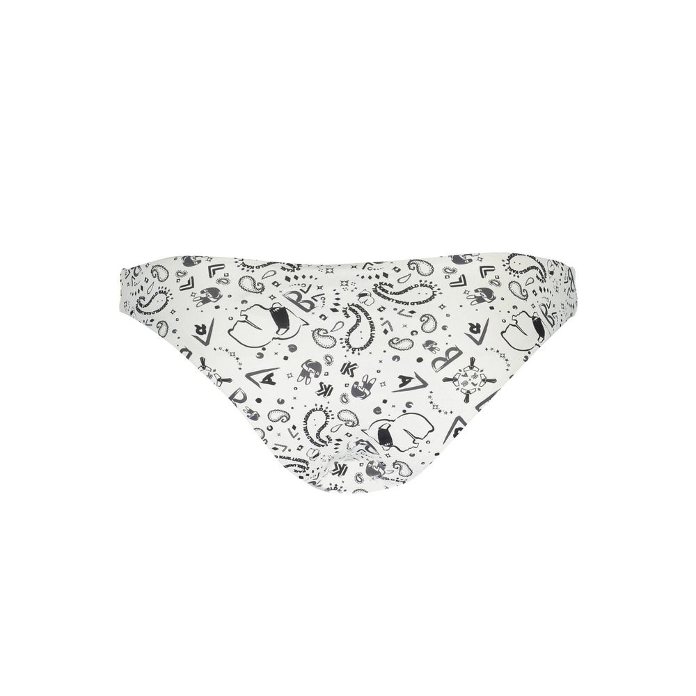 White Polyamide Women Swim Brief - ventzia