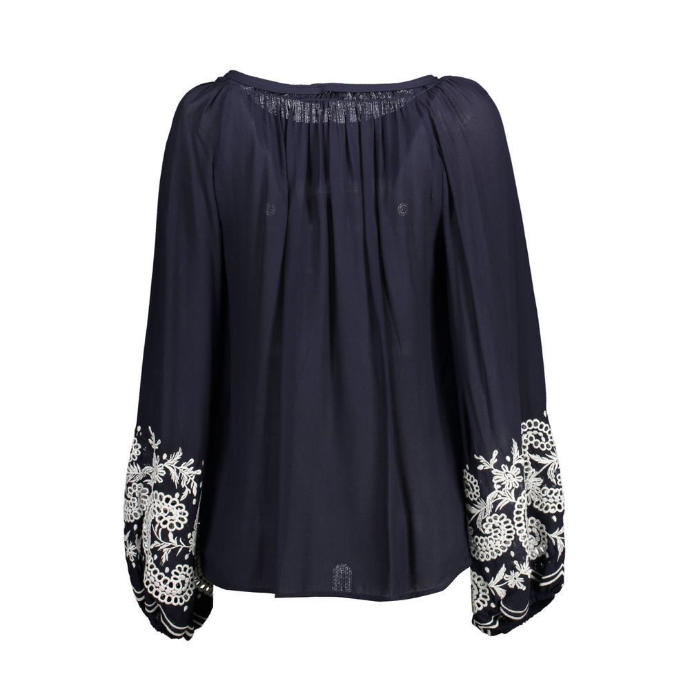 Blue Viscose Shirt - ventzia