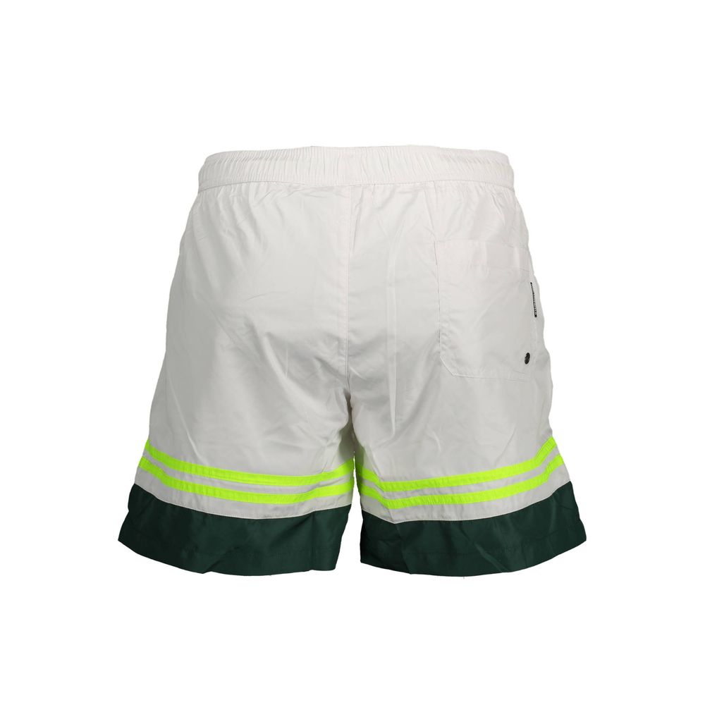 Bianco Polyester Men's Swim Boxer - ventzia