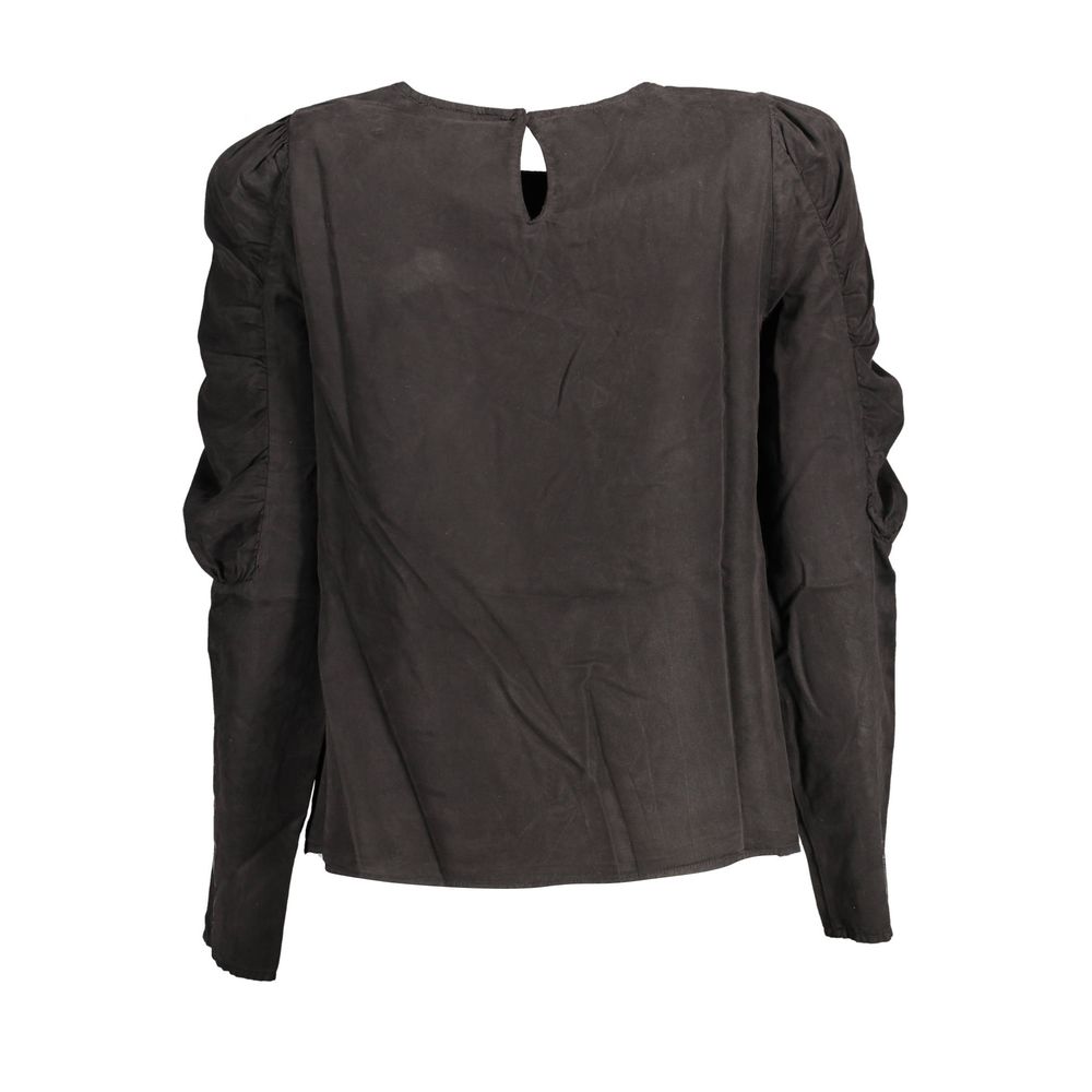 Black Lyocell Women Shirt - ventzia