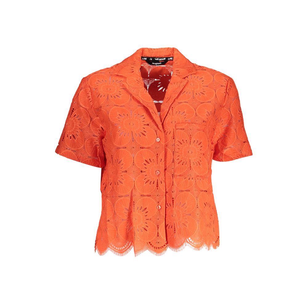 Arancione Poliammide Womens Shirt - ventzia