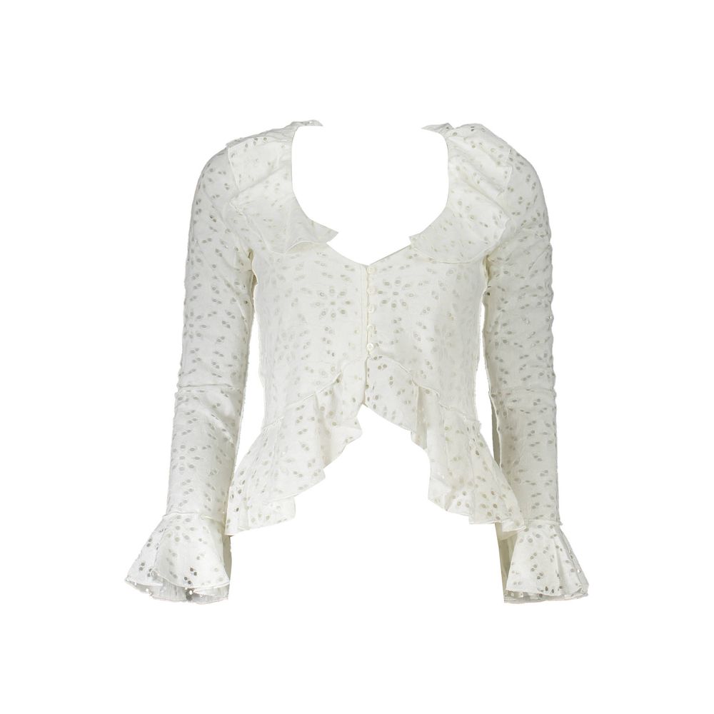 Bianco Cotton Women Blouse - ventzia