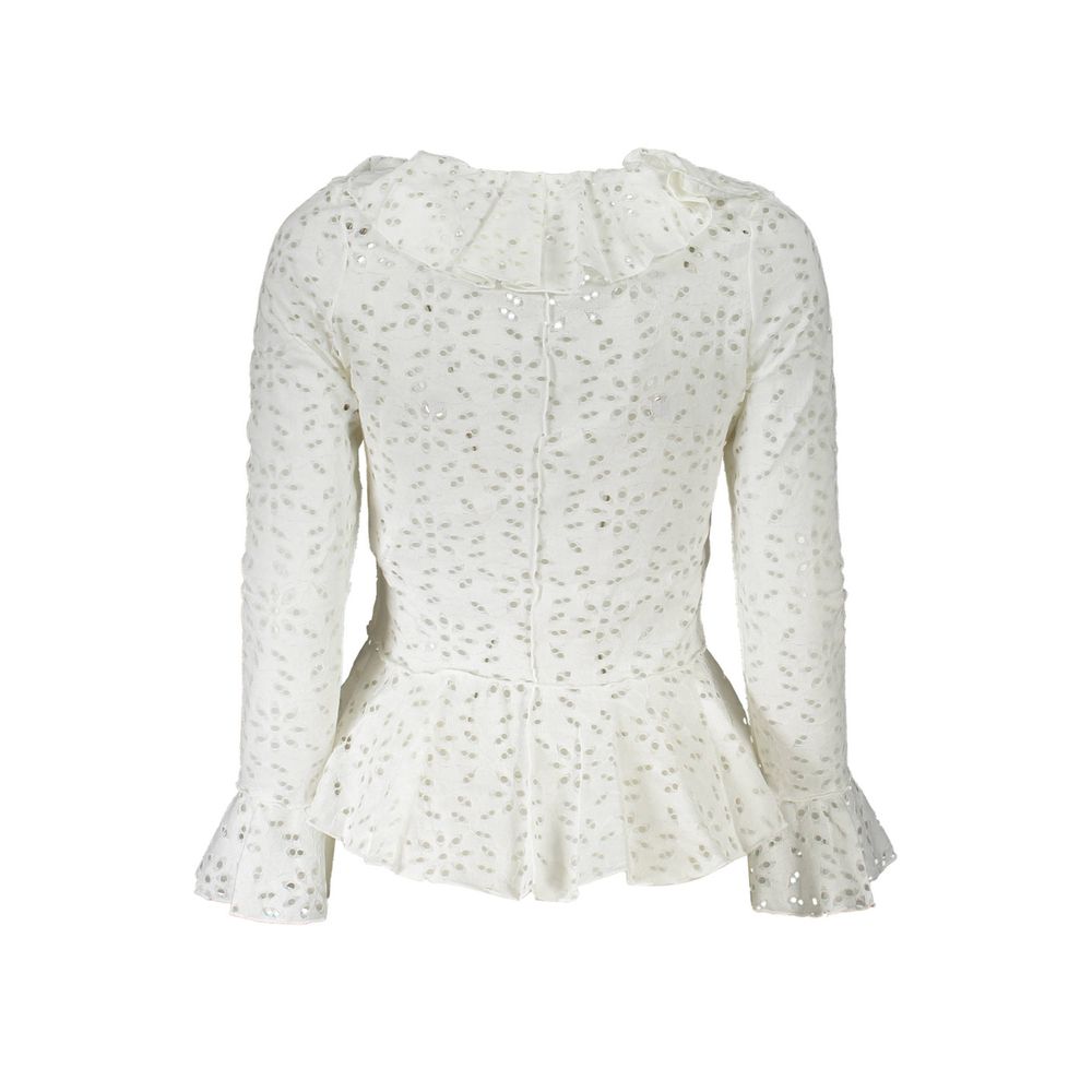 Bianco Cotton Women Blouse - ventzia