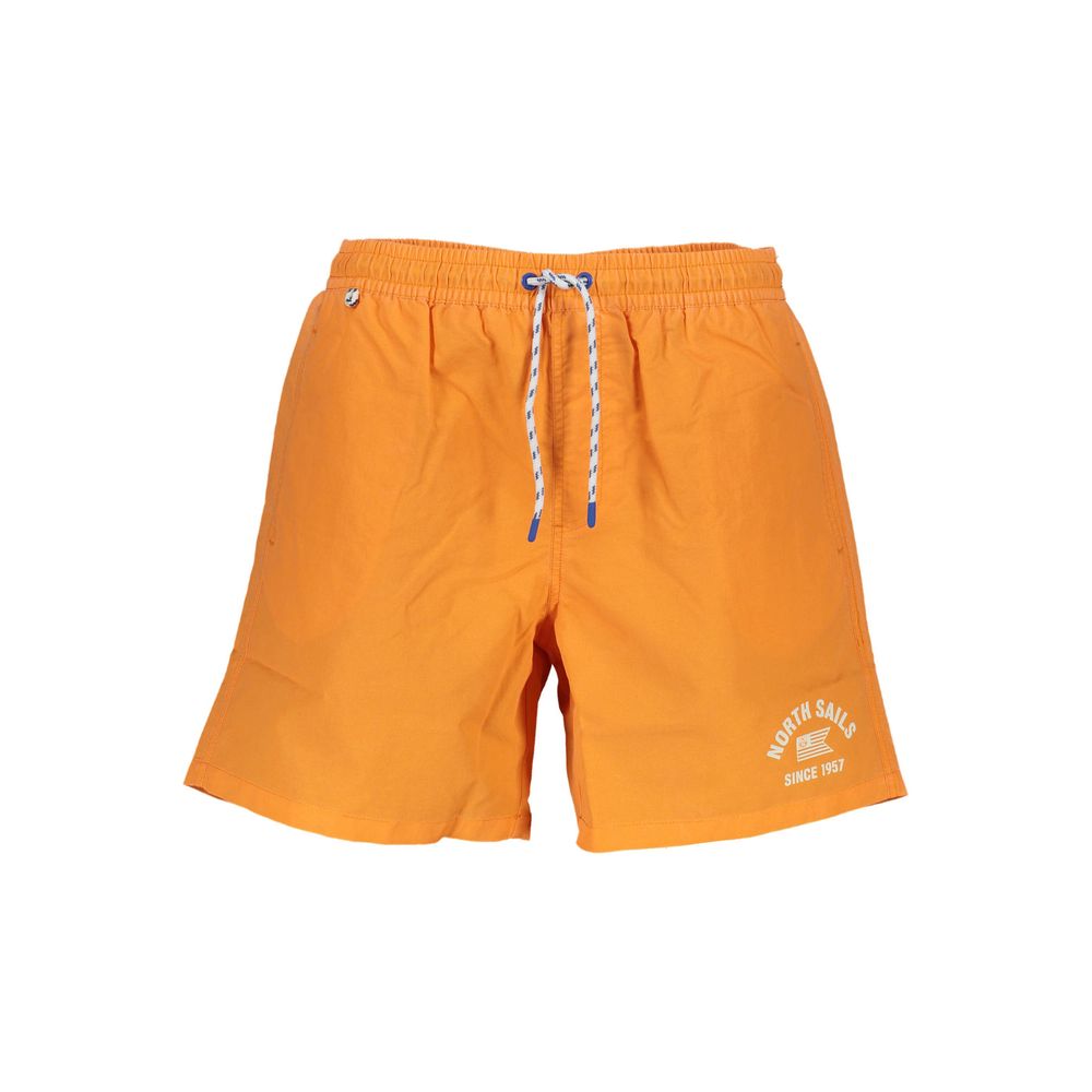 Arancione Polyester Men's Swim Trunk - ventzia