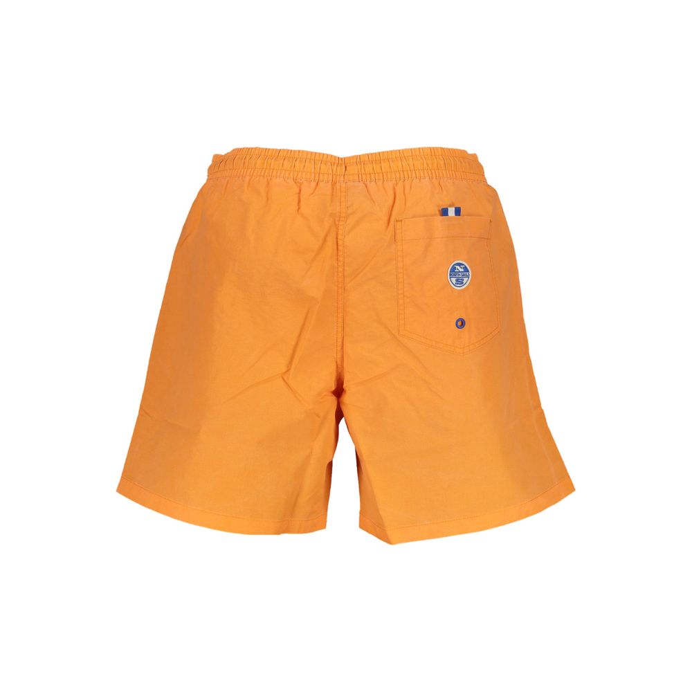 Arancione Polyester Men's Swim Trunk - ventzia