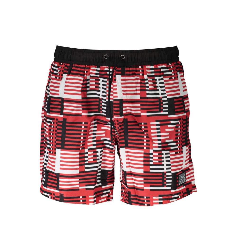 Rosso Polyester Men Swimming Boxer - ventzia