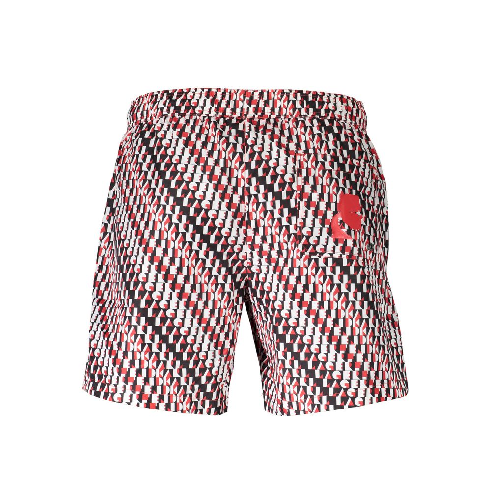 Black Polyester Men's Swim Boxer - ventzia