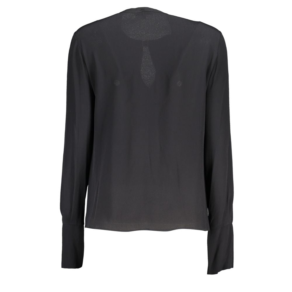 "Black Viscose Women's Blouse" - ventzia