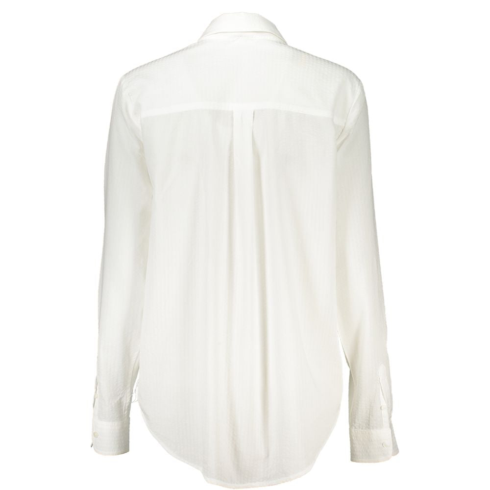 White Viscose Women Shirt - ventzia