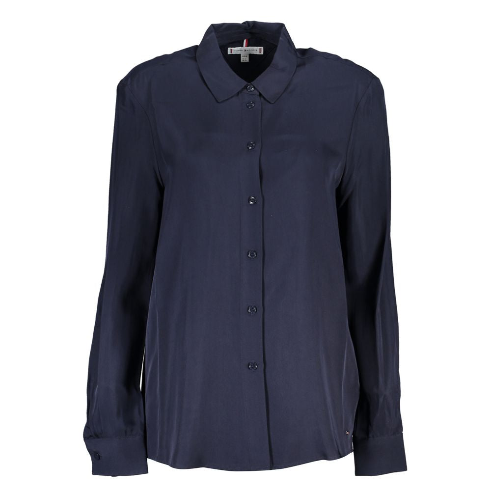 Blue Viscose Women Shirt - ventzia